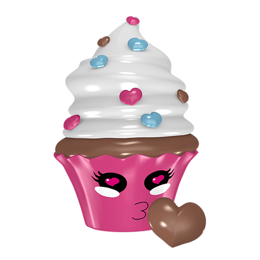 küssender Cupcake Sticker
