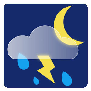 Icon für Nacht: Gewitter