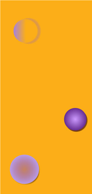 leere Vorlage in gelb mit Kugeln