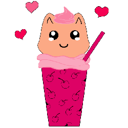 Milchshake mit Kätzchen