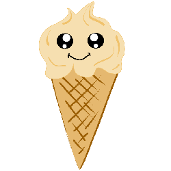 Kawaii Eis im Hörnchen