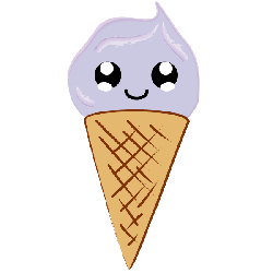 Kawaii Eis im Hörnchen