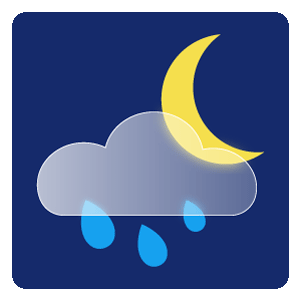 Icon für Nacht: Regen