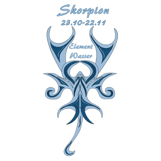 Sternzeichen Skorpion Sticker, künstlerische Darstellung
